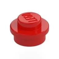 LEGO Part 6141 - Red Plate Round 1 x 1 with Solid Stud