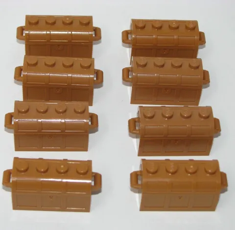 LEGO Lot of 8 Treasure Chests Pirates Medium Nougat Brown Container minecraft