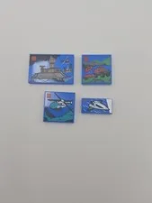 LEGO Printed 4X Tile  - Blue Lego Sets Minifig Scale of 60419 60430 60405 60412