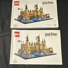 Lego Instruction Books Harry Potter Hogwarts Castle And Grounds #76419 Set of 2