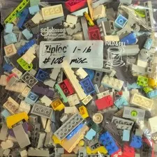 LEGO Bulk Lot Mixed Multicolor Plastic Bricks & Pieces in Bag, #108- 1 lb
