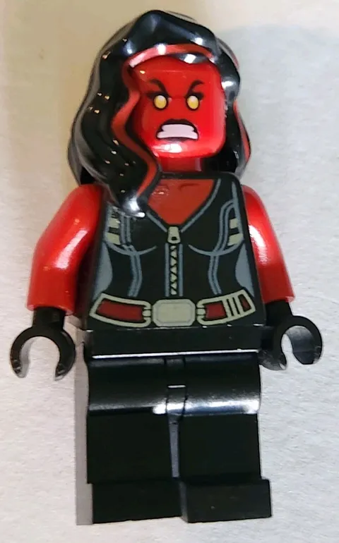 Lego Mini Figure Red She-Hulk from set 76078 Minifig