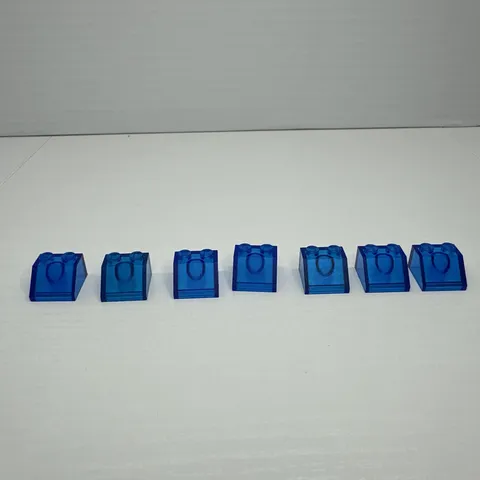 Lego Parts Bricks - Slope 45 2x2 Brick Trans Dark Blue Lot Of 7 Part # 6227 3039