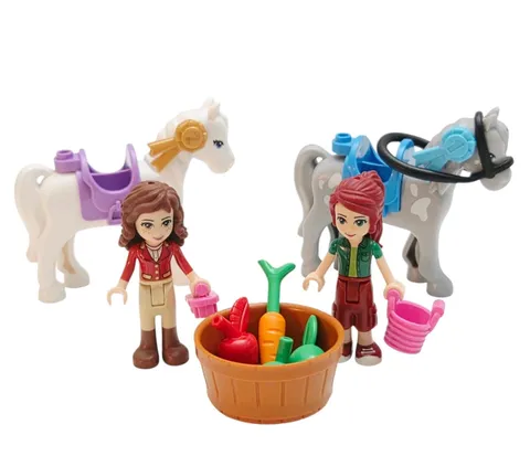 LEGO Friends Horse Show Bundle Equestrian Horses Riders Accessories Ribbons Lot