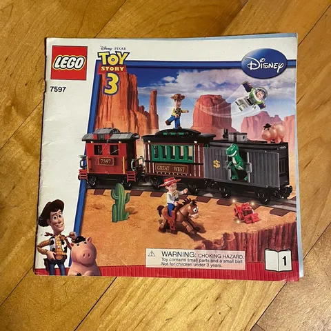 Lego Toy Story 3 Train Set 7597 Instruction MANUAL ONLY Book 1 *READ