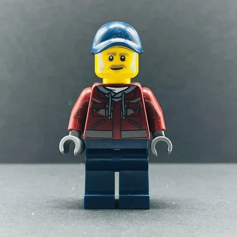 Lego Minifigure Truck Driver - Male, Dark Red Hooded Sweatshirt cty1284 City
