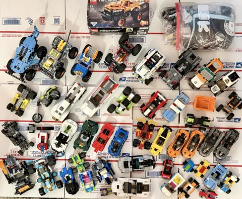 LEGO VEHICLE LOT of 48 - Complete & Incomplete - Technic Speed Ghostbusters More