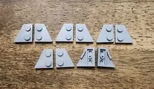 LEGO Light Bluish Gray Wedge, Plate 2 x 2 Left And Right QTY 10. 24299 24307