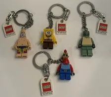 LEGO SpongeBob Squarepants Minifigure Keychain Lot: SpongeBob/Mr. Krabs/Patrick