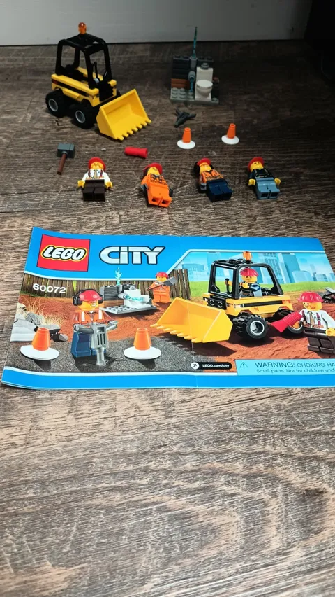 LEGO City 60072 Demolition Starter Set 85pc Complete w/ Instructions, Minifig