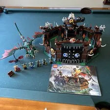 LEGO 7019 Vikings: Viking Fortress Against the Fafnir Dragon with Instructions