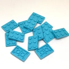 LEGO Parts - Medium Azure Plate 2 x 3 - No 3021 - QTY 13