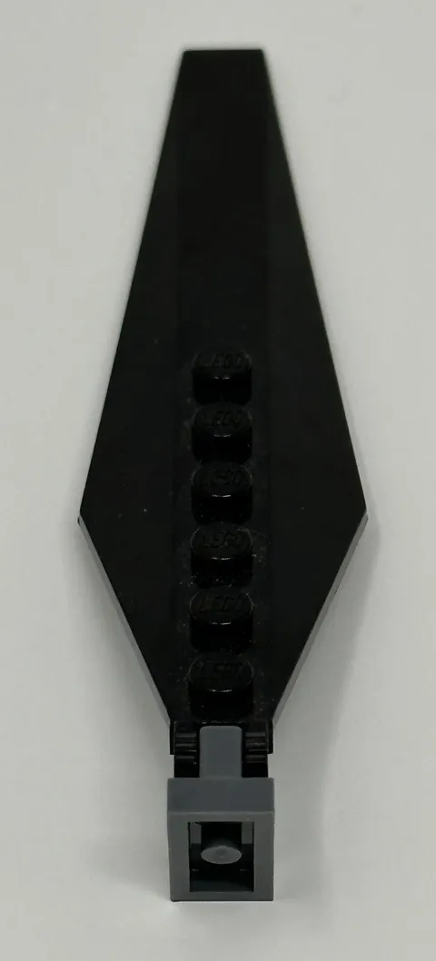 LEGO HINGE PLATE 3X12 W/ ANGLED SIDE EXTENSIONS 57906 x1 Black W/ Brick Gray