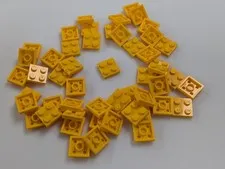 NEW LEGO x50 Bright Light Orange Plate 2X2 #3022 Lot Bulk MOC Parts