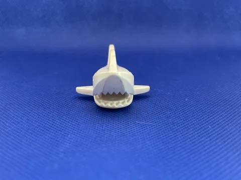 LEGO White Shark with Pointed Nose and Debossed Eyes