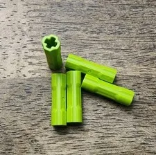 LEGO Lime Green Technic, Axle Connector 3L. QTY 5. Part No. 26287.