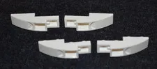 (4) 1x4 White Inverted Rounded Bottom Bow Bricks ~ New Lego Parts ~