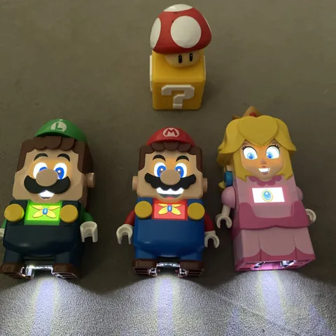 Luigi, Mario, Princess Peach Interactive Lego Figure Lot Of 3 Plus  Extras