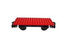 Lego® 9V RC TRAIN Railway Waggon Carriage Full Plate with Axes WAGON CAR RED