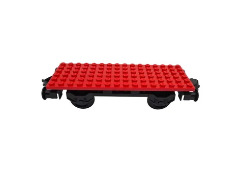 Lego® 9V RC TRAIN Railway Waggon Carriage Full Plate with Axes WAGON CAR RED