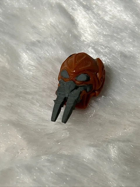 Lego Minifigure Head Modified Kel Dor W/Dark Bluish Gray Mask (Plo Koon)