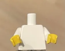 LEGO Boy Girl Male Female Solid White Torso With Yellow Hands