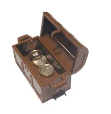 Vintage Lego Pirate Ship Treasure Chest With 3 Gold Coins From 1989