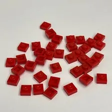 Lego 3024 30008 Red Replacement Parts Pieces Lot of 38
