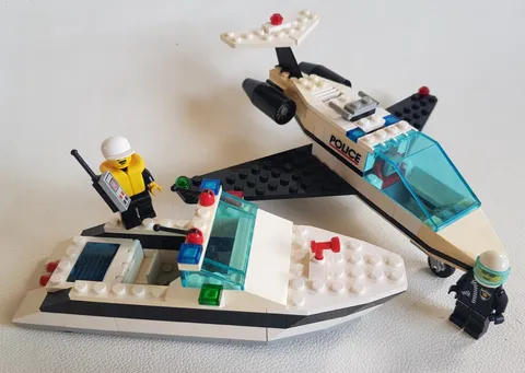 LEGO 6344 Jet Speed Justice Classic 1993 Police Coastal Patrol Boat Plane