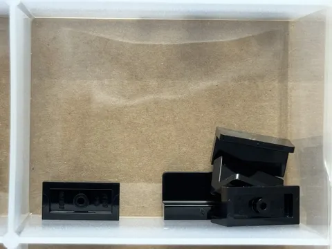 LEGO Parts - Black Panel 1 x 2 x 1 with Rounded Corners - No 4865b - QTY 5