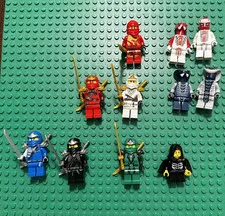 LEGO NINJAGO ZX/DX Ninja Minifigure Lot w/ Weapons & Accessories, Ages 4+