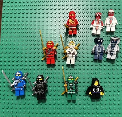 LEGO NINJAGO ZX/DX Ninja Minifigure Lot w/ Weapons & Accessories, Ages 4+