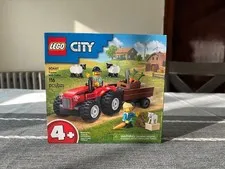 LEGO City (60461) Red Farm Tractor with Trailer & Sheep - Retired!