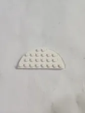 LEGO Parts 22888 Plate ● Round Half 4 x 8 ● White ● 1 piece