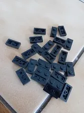 No 107 25x Lego Plate 3023 1x2 Black