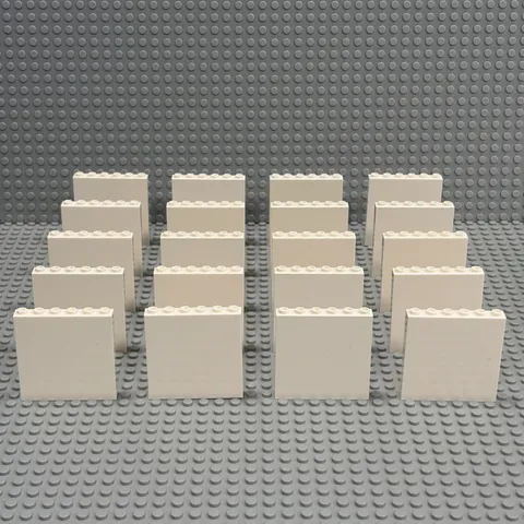Lego White Panels Walls 1 x 6 x 5 (Part 59349) City Castle Building (Pack of 20)
