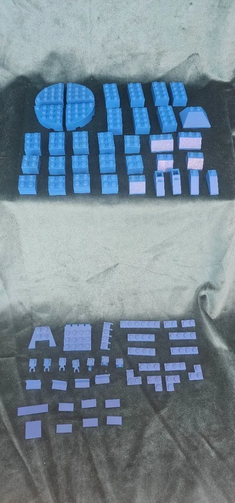 Vintage 1980s Blue LEGO Lot 2.8 oz (70 pieces)
