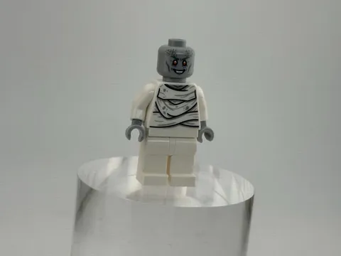 LEGO Mummy Minifigure Plastic Figure Gray Head White Wrap Outfit