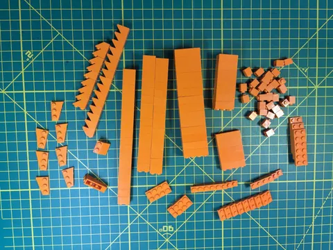 Lego Bricks Assorted Orange, lot of 150+, great condition