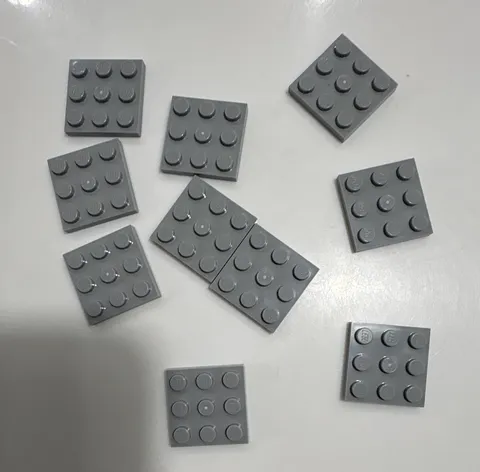 LEGO Plate Gray 3x3 Part Plastic Bulk Lot Qty: 10 pcs