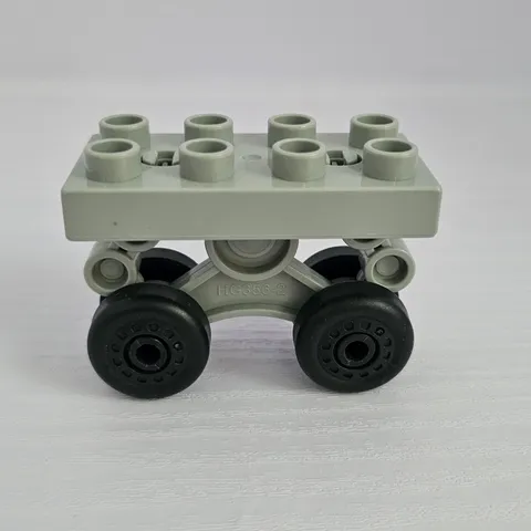 Lego Duplo GREY AIRPLANE WHEELS TIRES DOUBLE SET #7840 #7843 #5595 Plane Jet #2