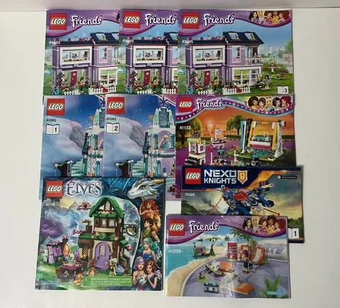 LEGO FRIENDS, Elves, & Nexo Knights Instructions Manuals Lot Of 9 ~ READ DESCRI…