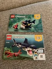 Lego Creator 31088 Deep Sea Creatures Shark Instruction Manual Books Only