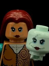 Lego Ideas The Nightmare Before Christmas Sally Misprint Minifigure Head