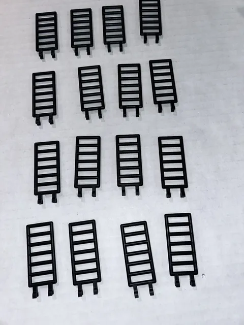 Lego Fence, Ladder Black 7x3 Double Clip X16