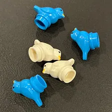 LEGO Blue & White Bird Animal Pieces Lot of 5 Plastic Parts Bulk