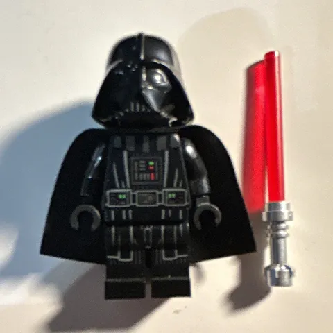 LEGO Star Wars Darth Vader Minifigure w/ Cape & Red Lightsaber, 1 Piece