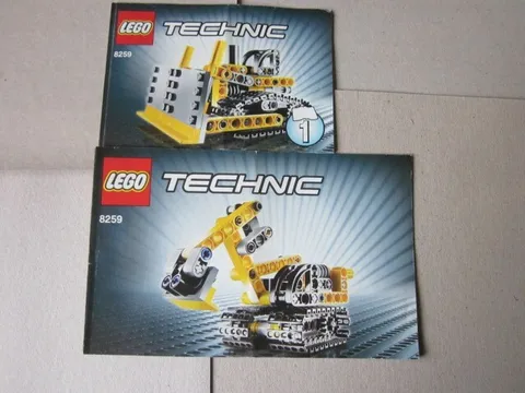 Lego Technic instructions 8259 part, part 1&2 caterpillar, excavator dozer, excavator