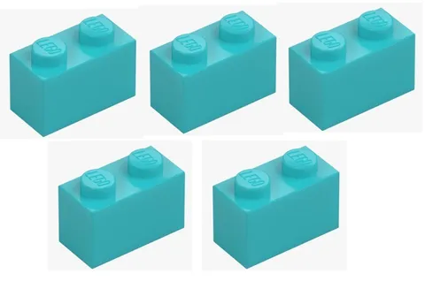 LEGO ® 5x brick 1x2 medium Azure building block 6092674 3004 building block MOC light blue blue