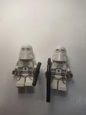 LEGO Star Wars Snowtrooper Minifigure Lot of 2 w/ Blasters Genuine LEGO